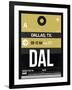 DAL Dallas Luggage Tag 2-NaxArt-Framed Art Print