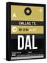 DAL Dallas Luggage Tag 2-NaxArt-Framed Stretched Canvas