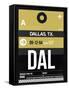 DAL Dallas Luggage Tag 2-NaxArt-Framed Stretched Canvas