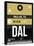 DAL Dallas Luggage Tag 2-NaxArt-Stretched Canvas