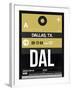 DAL Dallas Luggage Tag 2-NaxArt-Framed Art Print