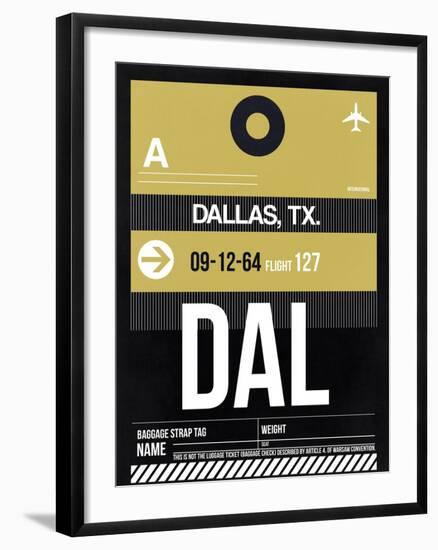 DAL Dallas Luggage Tag 2-NaxArt-Framed Art Print