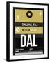 DAL Dallas Luggage Tag 2-NaxArt-Framed Art Print