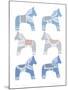 Dala Horse-Zoe Badger-Mounted Giclee Print