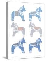 Dala Horse-Zoe Badger-Stretched Canvas