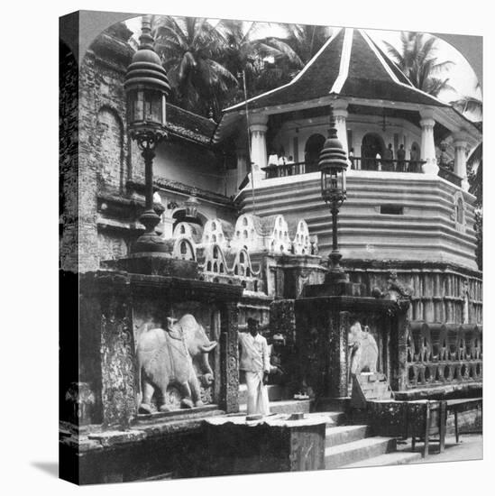 Dalada Maligawa, Palace of Buddha's Tooth, Kandy, Sri Lanka, 1902-Underwood & Underwood-Stretched Canvas