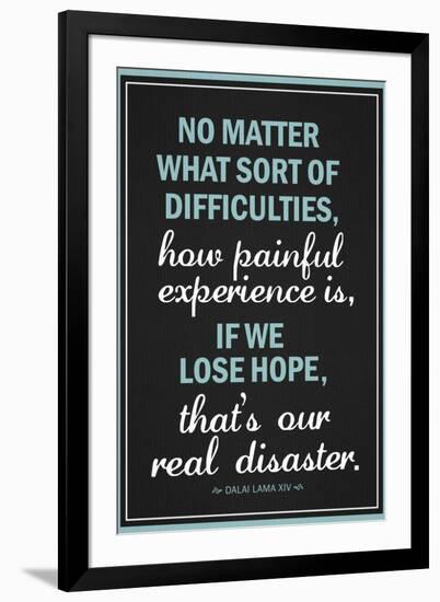 Dalai Lama Hope Quote Motivational-null-Framed Art Print