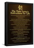 Dalai Lama (Instructions For Life) Art Poster Print-null-Framed Poster