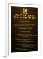 Dalai Lama Instructions For Life-null-Framed Art Print