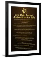 Dalai Lama Instructions For Life-null-Framed Art Print