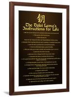 Dalai Lama (Instructions For Life)-null-Framed Art Print