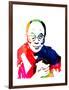 Dalai Lama Watercolor-Lora Feldman-Framed Art Print