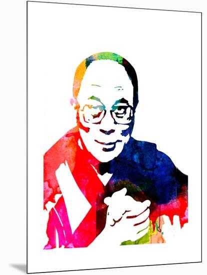 Dalai Lama Watercolor-Lora Feldman-Mounted Art Print