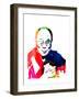 Dalai Lama Watercolor-Lora Feldman-Framed Art Print