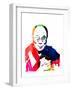 Dalai Lama Watercolor-Lora Feldman-Framed Art Print