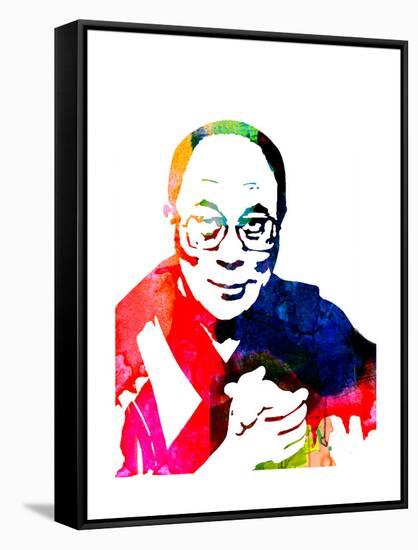 Dalai Lama Watercolor-Lora Feldman-Framed Stretched Canvas