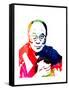 Dalai Lama Watercolor-Lora Feldman-Framed Stretched Canvas