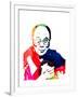 Dalai Lama Watercolor-Lora Feldman-Framed Art Print