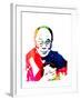 Dalai Lama Watercolor-Lora Feldman-Framed Art Print