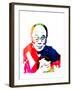 Dalai Lama Watercolor-Lora Feldman-Framed Art Print