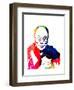 Dalai Lama Watercolor-Lora Feldman-Framed Art Print