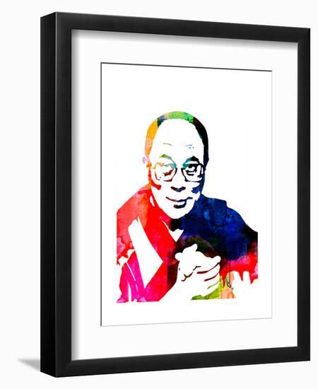 Dalai Lama Watercolor-Lora Feldman-Framed Art Print