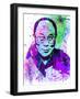 Dalai Lama Watercolor-Anna Malkin-Framed Art Print