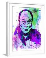 Dalai Lama Watercolor-Anna Malkin-Framed Art Print