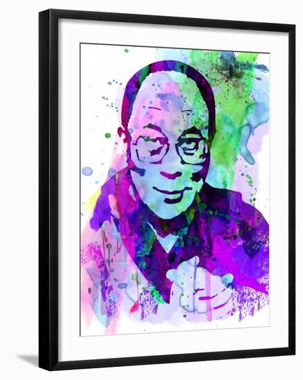 Dalai Lama Watercolor-Anna Malkin-Framed Art Print