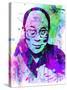 Dalai Lama Watercolor-Anna Malkin-Stretched Canvas