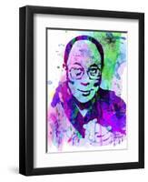 Dalai Lama Watercolor-Anna Malkin-Framed Art Print