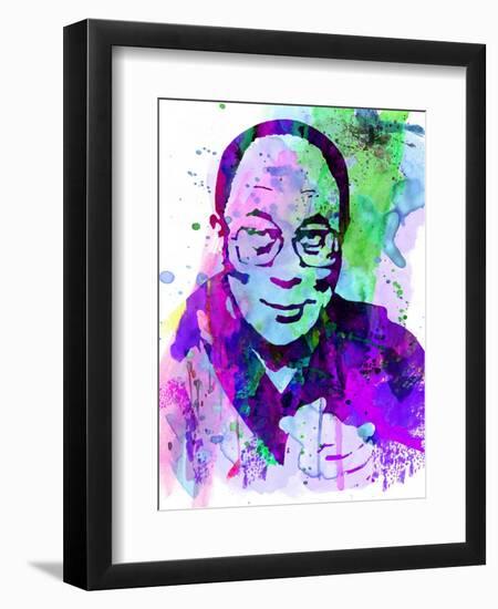 Dalai Lama Watercolor-Anna Malkin-Framed Art Print