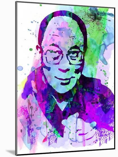 Dalai Lama Watercolor-Anna Malkin-Mounted Art Print