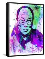 Dalai Lama Watercolor-Anna Malkin-Framed Stretched Canvas