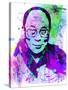 Dalai Lama Watercolor-Anna Malkin-Stretched Canvas