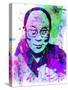 Dalai Lama Watercolor-Anna Malkin-Stretched Canvas