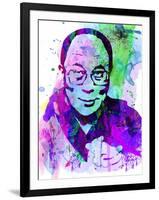 Dalai Lama Watercolor-Anna Malkin-Framed Art Print