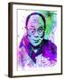 Dalai Lama Watercolor-Anna Malkin-Framed Art Print