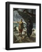 Daland looked at the stranger keenly, from 'The Stories of Wagner's Operas' by J. Walker McSpadden-Ferdinand Leeke-Framed Giclee Print