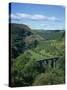 Dale and Viaduct from Monsal Head, Monsal Dale, Derbyshire, England, United Kingdom, Europe-Hunter David-Stretched Canvas
