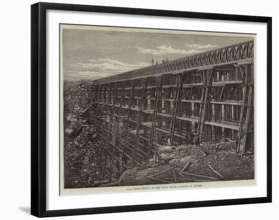 Dale Creek Bridge, on the Union Pacific Railroad of America-null-Framed Giclee Print