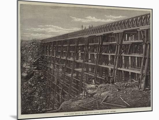 Dale Creek Bridge, on the Union Pacific Railroad of America-null-Mounted Giclee Print