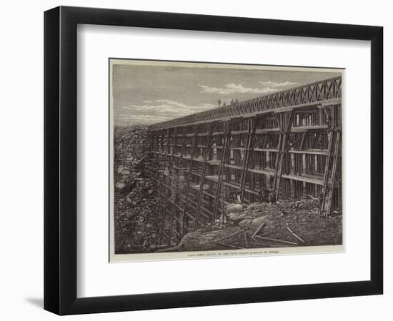 Dale Creek Bridge, on the Union Pacific Railroad of America-null-Framed Giclee Print