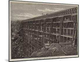 Dale Creek Bridge, on the Union Pacific Railroad of America-null-Mounted Giclee Print