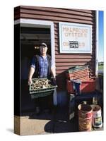Dale Marchland Selling Malpeque Oysters, Malpeque, Prince Edward Island, Canada-Alison Wright-Stretched Canvas