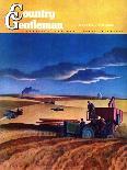 "Mail Wagon in Snowy Landscape," Saturday Evening Post Cover, March 14, 1942-Dale Nichols-Framed Stretched Canvas