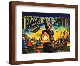 Daleks' Invasion Earth: 2150 A.D., British poster art, 1966-null-Framed Art Print