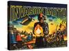 Daleks' Invasion Earth: 2150 A.D., British poster art, 1966-null-Stretched Canvas