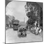 Dalhousie Street, Busiest in the City, Rangoon, Burma, 1908-null-Mounted Photographic Print