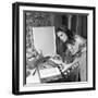 Dalida Ccooking in Her Kitchen-Marcel Begoin-Framed Premium Photographic Print